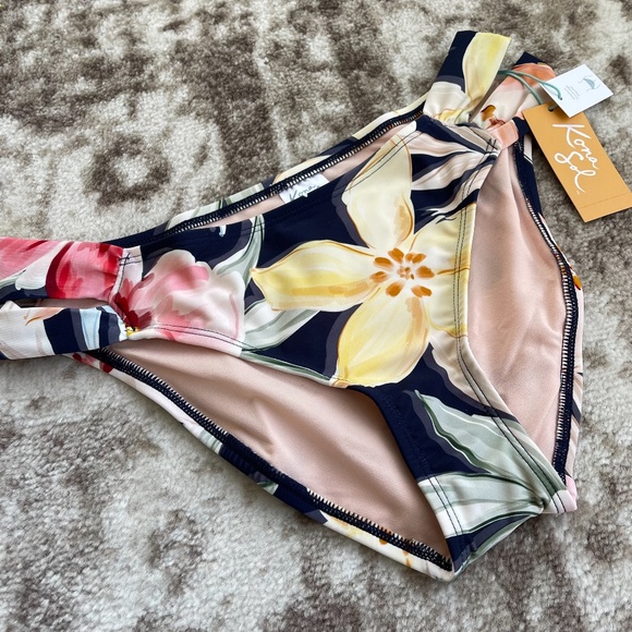 Kona Sol Floral Print Bikini Bottom NWT - Picture 2 of 7